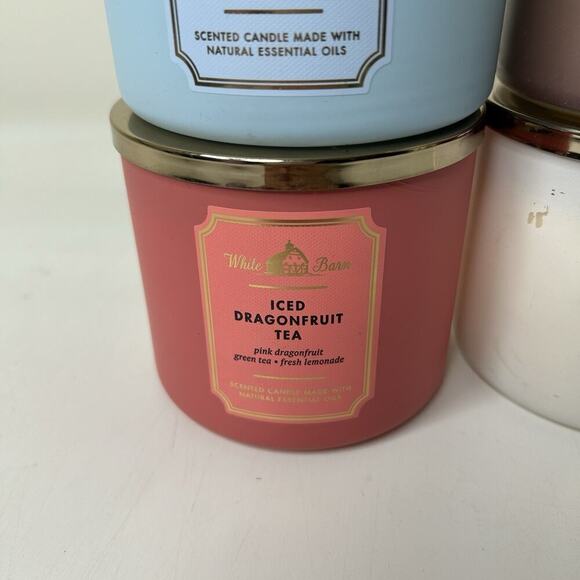 Bath & Body Works Candles Essential Oil Lot Of 4 3 Wick Large Scented Candles - Picture 5 of 10